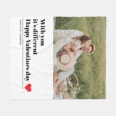 トレンディーロマンチック引用文 |バレンタインデー最高のスギフト フリースブランケット (正面(横))