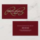 トレンディーローズウッド金ゴールドカラーズモノグラム名刺 名刺 (正面/裏面)