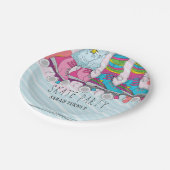 トレンディーローラスケートガールズバースデーパーティー ペーパープレート (アングル)