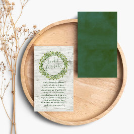 トレンディーローレルリースグリーナリーベビーシャワーブック エンクロージャーカード