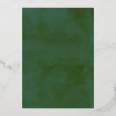 トレンディーローレルリースグリーンリーブライダルシャワー実在 箔招待状 (裏面)