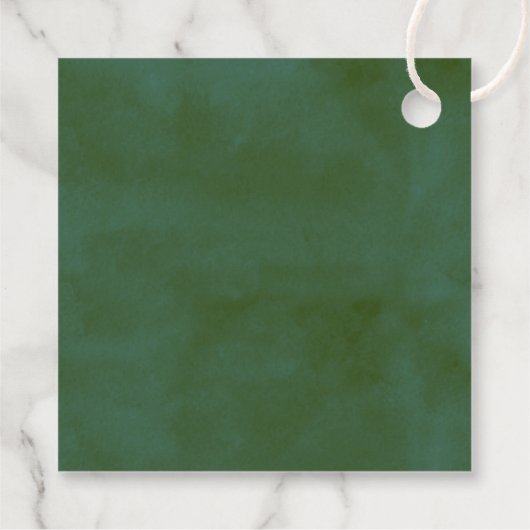 トレンディーローレルリースグリーンリーベビーシャワー フェイバータグ (裏面)