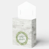 トレンディーローレルリースグリーンリーベビーシャワー フェイバーボックス (オープン)