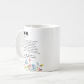 トレンディーワイルドフラワーママ定義 コーヒーマグカップ (正面左)