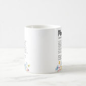 トレンディーワイルドフラワーママ定義 コーヒーマグカップ (中央)