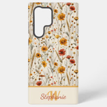 トレンディーワイルドフラワーモノグラム – シックフローラ