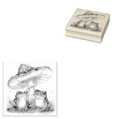 トレンディーヴィンテージかわいいカエルとキノコ ラバースタンプ (押印)