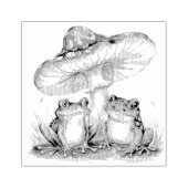 トレンディーヴィンテージかわいいカエルとキノコ ラバースタンプ (インプリント)