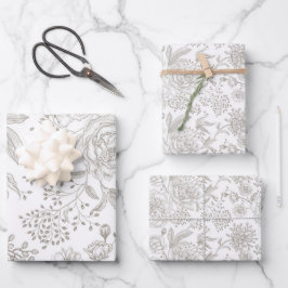 トレンディーヴィンテージのバラを中間色にする  ラッピングペーパーシート