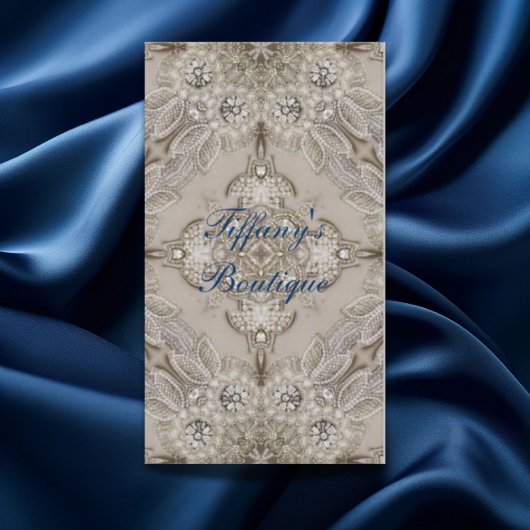 トレンディーヴィンテージガーリーファッションエレガントグレーレース 名刺