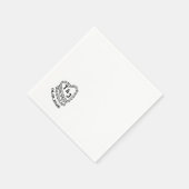 トレンディーヴィンテージケーキイニシャルナプキン スタンダードカクテルナプキン (角)