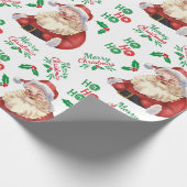トレンディーヴィンテージサンタクロースのクリスマス書 ラッピングペーパー (角)
