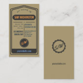 トレンディーヴィンテージタイポグラフィカスタムテンプレートクラフト 名刺 (正面/裏面)