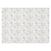 トレンディーヴィンテージニュートラル色グレーの花 テーブルクロス (正面(横))