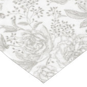 トレンディーヴィンテージニュートラル色グレーの花 テーブルクロス (アングル)
