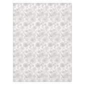 トレンディーヴィンテージニュートラル色グレーの花 テーブルクロス (正面)