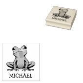 トレンディーヴィンテージパーソナライズされたキッズカワイカエル ラバースタンプ (押印)