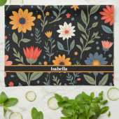 トレンディーヴィンテージビューティフルフローラ収集 キッチンタオル (折り畳み)