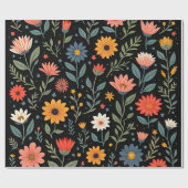 トレンディーヴィンテージビューティフルフローラ収集 ラッピングペーパー (フラット)