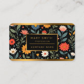 トレンディーヴィンテージビューティフルフローラ収集 名刺 (正面)