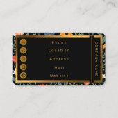 トレンディーヴィンテージビューティフルフローラ収集 名刺 (裏面)