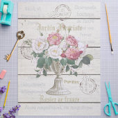 トレンディーヴィンテージフランスのエフアートエメラ素朴な木 薄葉紙