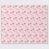トレンディーヴィンテージプリントバレンタイン紙 ラッピングペーパー (フラット)