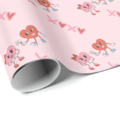 トレンディーヴィンテージプリントバレンタイン紙 ラッピングペーパー (ロールコーナー)