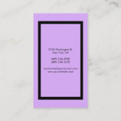 トレンディーヴィンテージマウベムローピンクスタイリッシュ 名刺 (裏面)