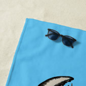 トレンディーヴィンテージロブスターパーソナライズされた青 ビーチタオル (インサイチュ)