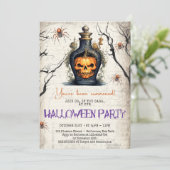 トレンディーヴィンテージ伝統クラシックハロウィーン毒 招待状 (スタンド正面)