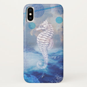 トレンディーヴィンテージ水上青海波 iPhone X ケース