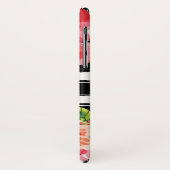 トレンディー一葉白黒ストライプ花 Case-Mate iPhoneケース (裏面/左)