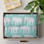 トレンディー三角形ジオメトリック&ボーホホワイトゾウ 薄葉紙 (ギフト)