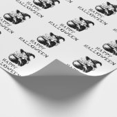 トレンディー不気味ハロウィーン魔女カルドロン ラッピングペーパー (角)