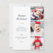 トレンディー両面メリークリスマスフォトカード サンキューカード (裏面)