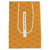 トレンディー中国の旧正月あいさつ抱き枕 ミディアムペーパーバッグ (裏面)