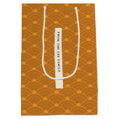 トレンディー中国の旧正月あいさつ抱き枕 ミディアムペーパーバッグ (裏面)