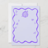 トレンディー予測できなの手描きバチェロレッテ 招待状 (裏面)