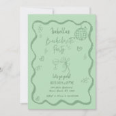 トレンディー予測できなの手描きバチェロレッテ 招待状 (正面)