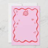 トレンディー予測できなの手描きバチェロレッテ 招待状 (裏面)