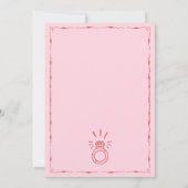 トレンディー予測できなピンクハンドドロー婚約パーティ 招待状 (裏面)