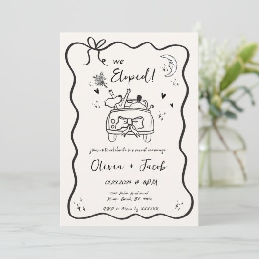 トレンディー予測できな手引き波我々は駆け落ち結婚した 招待状 (スタンド正面)
