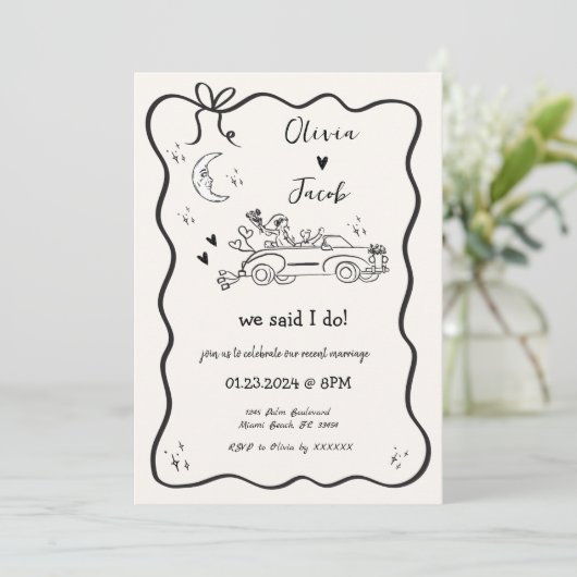 トレンディー予測できな手引き波我々は駆け落ち結婚した 招待状 (スタンド正面)