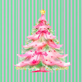 トレンディー人気があるピンクグリーンパープルリース ラッピングペーパーシート