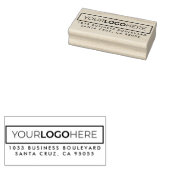 トレンディー企業の矩形ロゴ差出人住所 ラバースタンプ (押印)