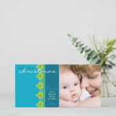 トレンディー休日フォトカード: かわいらし: 縁ど L1 シーズンカード (スタンド正面)