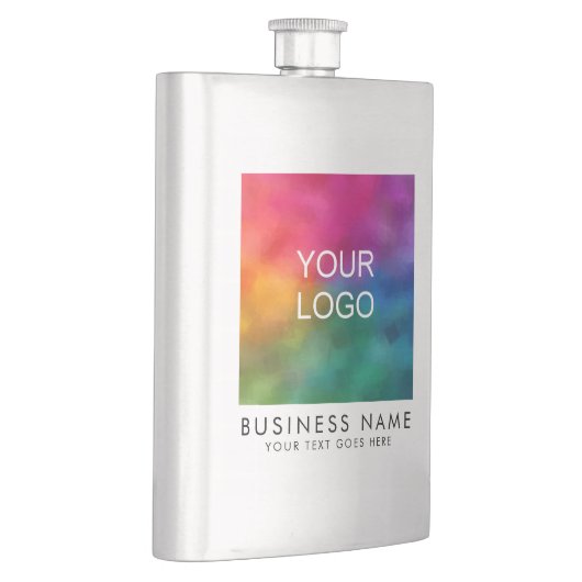 トレンディー会社のロゴはこちらモダンエレガント フラスク (右)