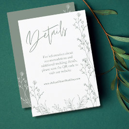 トレンディー佐賀緑QRコード結婚の詳細 エンクロージャーカード