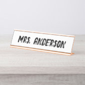 トレンディー先生デスクプレートカスタム教室デコール デスクネームプレート (正面)